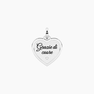 KIDULT BY YOU CHARM ACCIAIO LOVE GRAZIE DI CUORE 741037