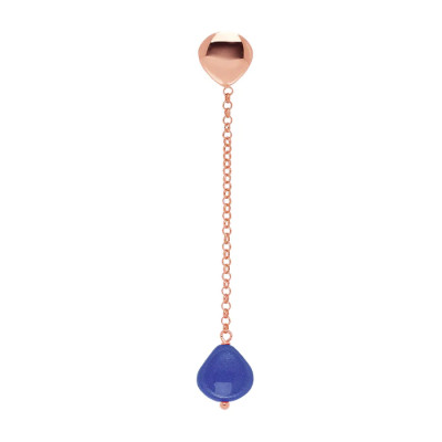 MONORECCHINO ROSSO PREZIOSO ARGENTO 925 LONG  SEMINO D'AMORE ZAFFIRO OC24495SE-Z 