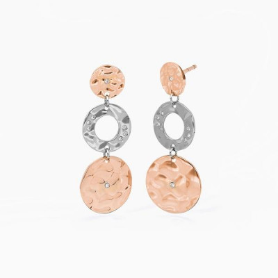 ORECCHINI 2JEWELS ACCIAIO MARTELLATI BICOLORE 261330
