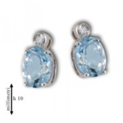 ORECCHINI ACQUA MARINA GEMORO ORO 9KT  9OM082BBIA