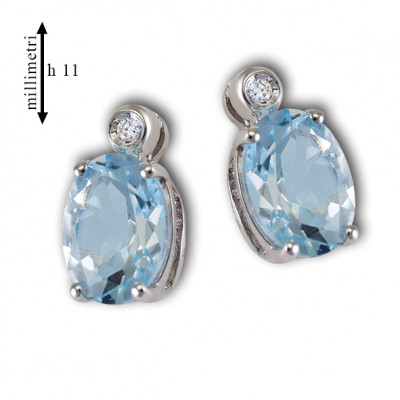 ORECCHINI ACQUA MARINA GEMORO ORO 9KT  9OM083BIA 