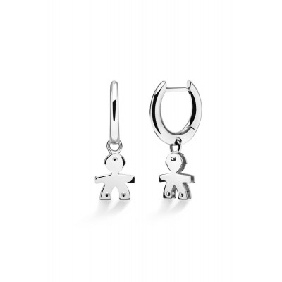 ORECCHINI LE BEBE' PENDENTI BIMBO ORO BIANCO LBB119