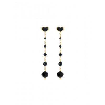 ORECCHINI MAMAN ET SOPHIE ONDA NERA ARGENTO 925 OROND42R