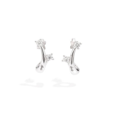 ORECCHINI RECARLO IN ORO BIANCO E DIAMANTI ETERNITY E02CO341/066