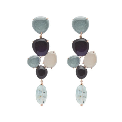 ORECCHINI ROSSO PREZIOSO ARGENTO 925 LADY LIKE GLACIER 23052LK-DARK-ICE