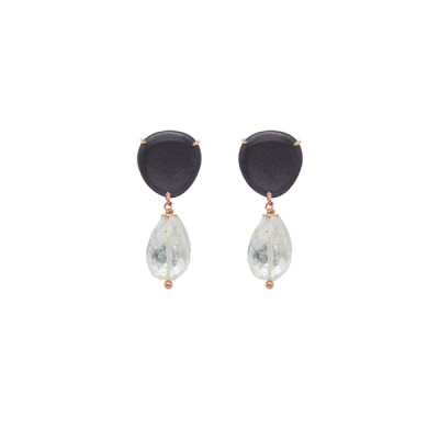 ORECCHINI ROSSO PREZIOSO ARGENTO 925 LADY LIKE STONE 23054LK-BLACK-VELVET