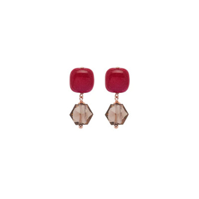 ORECCHINI ROSSO PREZIOSO ARGENTO 925 MINI MIGNON 23721MN-RED-INSTINCT