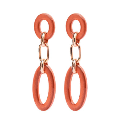 ORECCHINI ROSSO PREZIOSO OVAL RING 21088-STYLISH-ORANGE