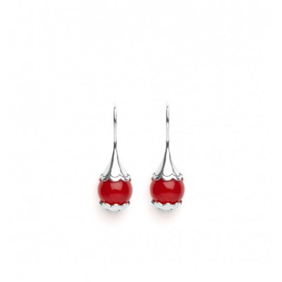 ORECCHINI TAMASHII EAR-DROPS AGATA ROSSO PASSIONE EHST6-124