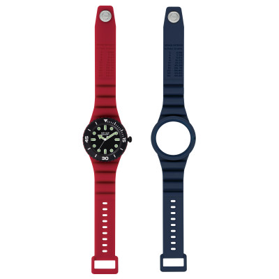 OROLOGIO  HIP HOP MASTER RED/BLUE HWU1235