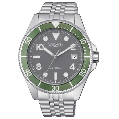 RORIOS Orologio Uomo Analogico Al Quarzo – Quadrante Con Diamanti E Calendario – Cinturino In Acciaio Inox Luminoso, Scatola Regalo Inclusa