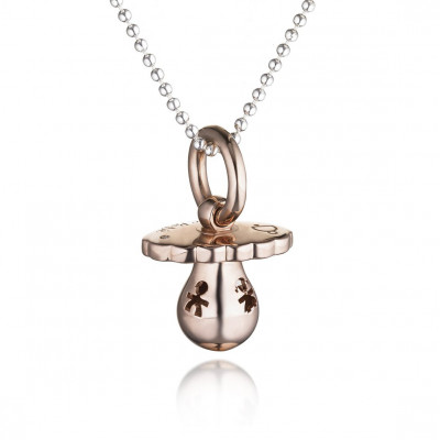 SUONAMORE LE BEBE' CIUCCIO ARGENTO PLACCATO ORO ROSA SNM002