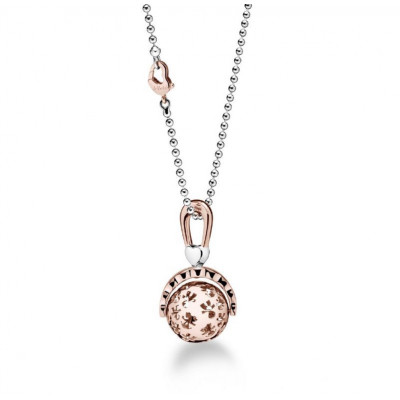 SUONAMORE LE BEBE' SONAGLIO ARGENTO ROSATO CON CATENA SNM007